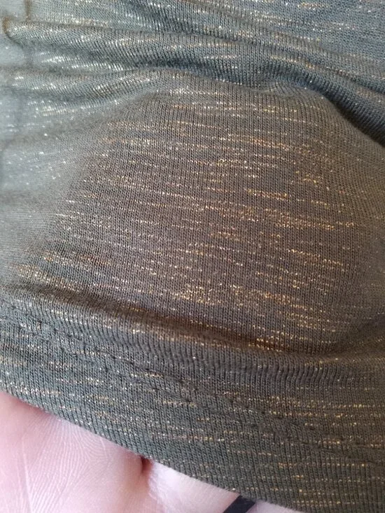 Sweetheart Mesh Green Gold Top - Picture 4 of 5